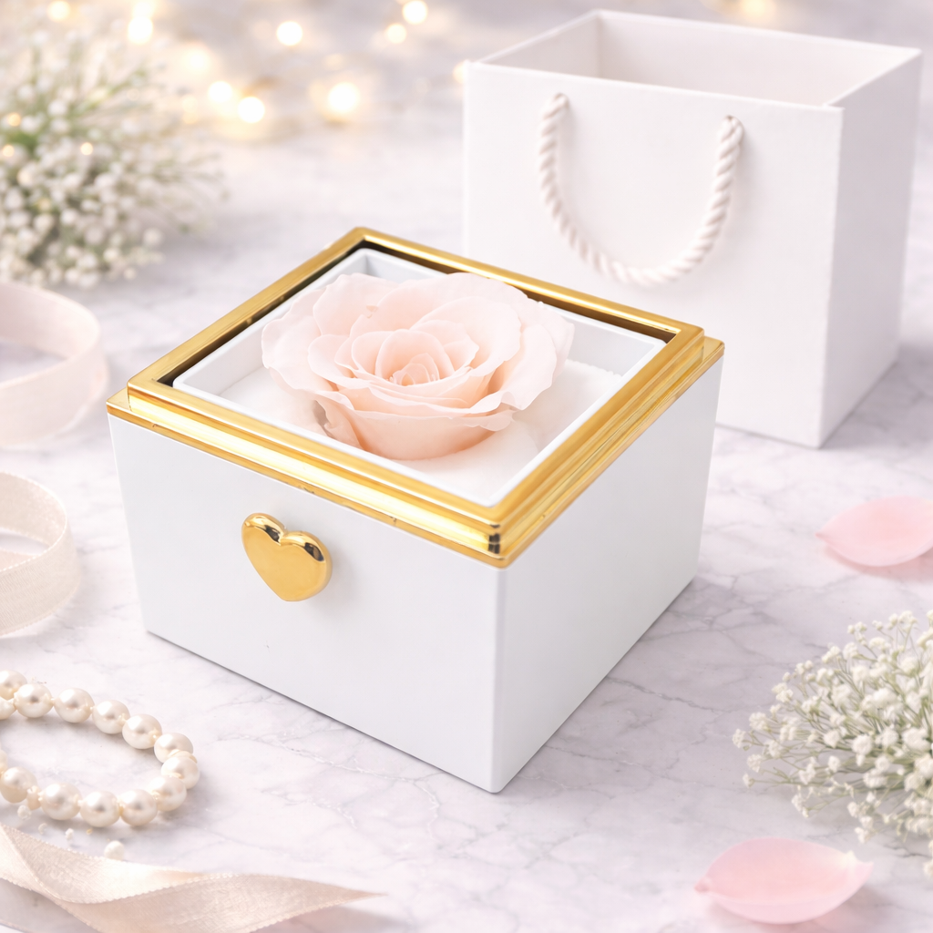 Eternal Rose Gift Box - With Necklace & Rose