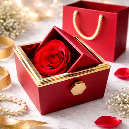 Eternal Rose Gift Box - With Necklace & Rose